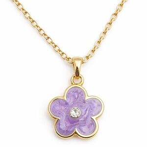 NWOT Purple Flower Necklace